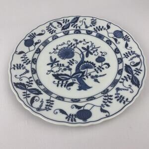 Vienna Woods Delft Blue Vintage Floral Design Plate - Blue & White Porcelain